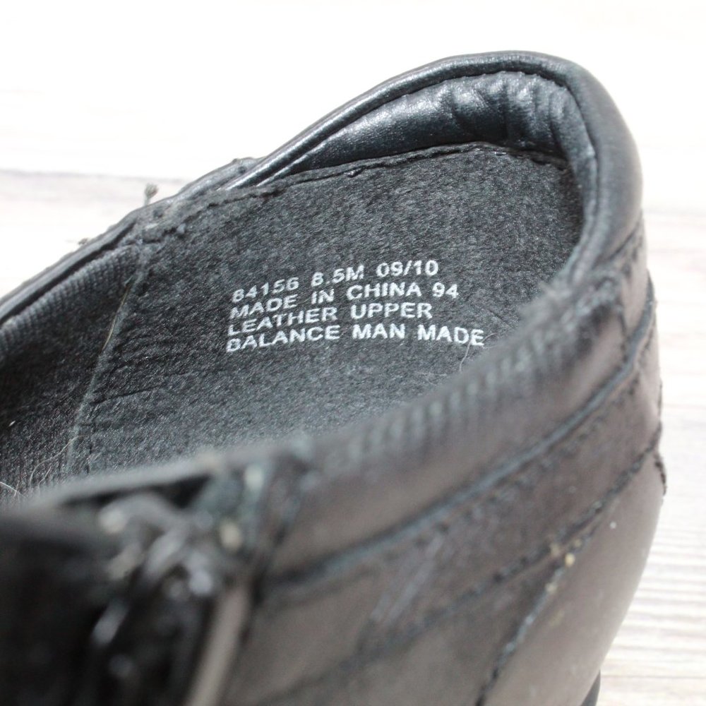 CLARKS Bendables Black Leather Side Zipper Ankle Heeled Shoes Size 8.5 M - Picture 8 of 9